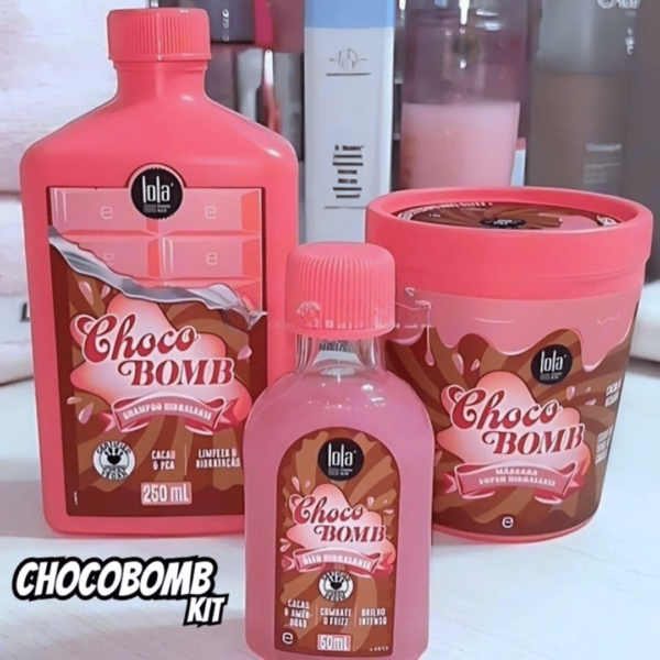 Lola Cosmetics Chocobomb Kit - Óleo + Máscara + Shampoo para Todos os Tipos de Cabelo - Lola From Rio
