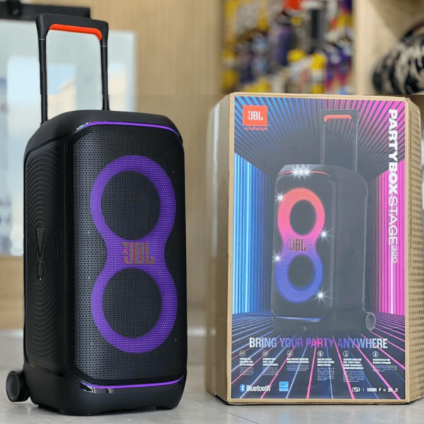 Caixa de Som Bluetooth PartyBox Stage 320 JBL BLPBSTAGE320BR Preta 110V/220V