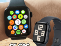 Apple Watch SE GPS • Caixa meia-noite de alumínio – 40 mm • Pulseira esportiva meia-noite – P/M