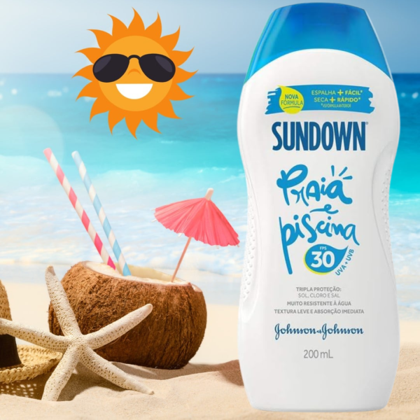 Sundown Protetor Solar Praia e Piscina Fps 30, 200Ml