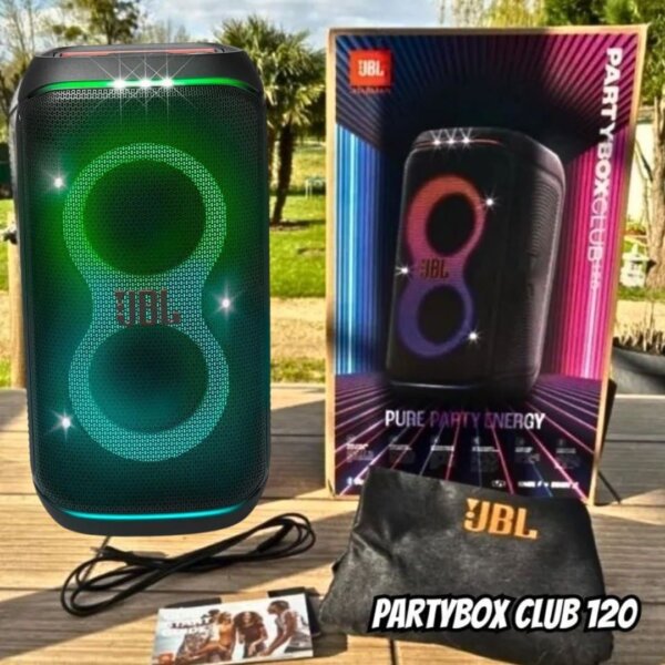 JBL, Caixa de Som, PartyBox Club 120, Bluetooth, Show de Luzes, À Prova de Respingos - 160W RMS