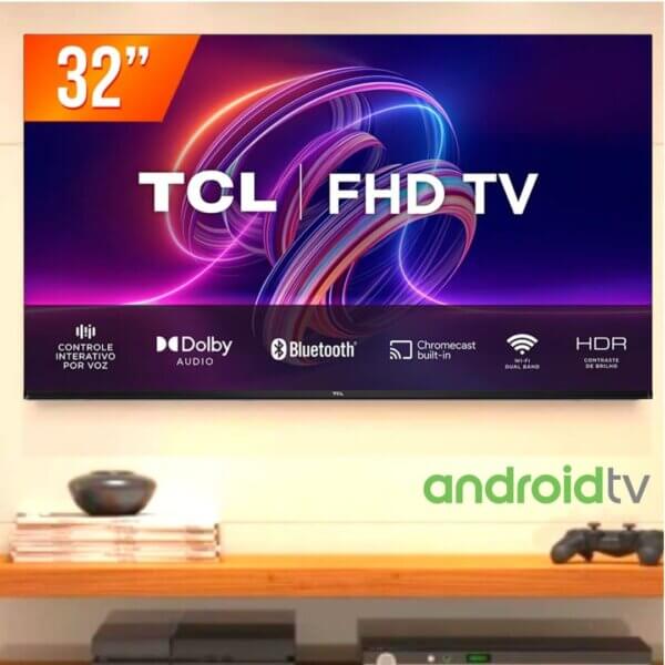 Smart TV 32” Full HD LED TCL 32S5400A Android - Wi-Fi Bluetooth Google Assistente 2 HDMI 1 USB