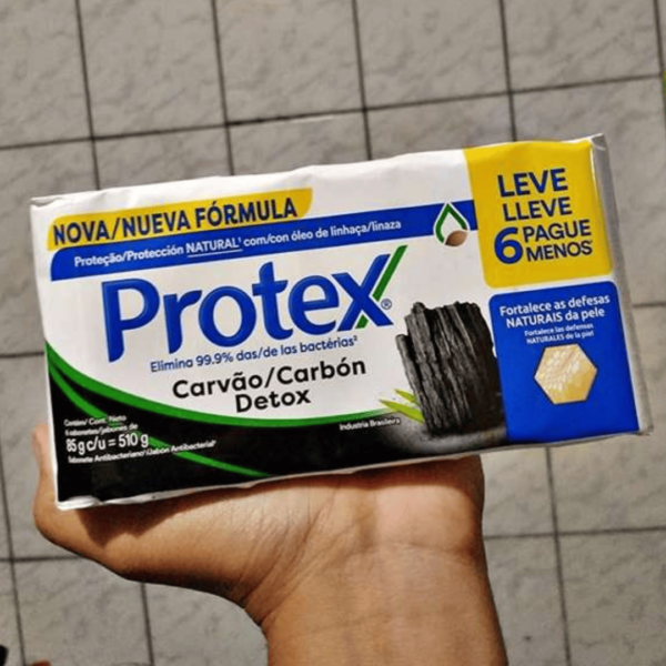 Sabonete em Barra Protex Carvão Detox OU Limpeza Profunda 6 unid Promo Leve Mais Pague Menos