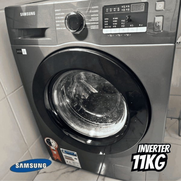 Lavadora Digital Inverter Samsung WW11T Inox 11kg