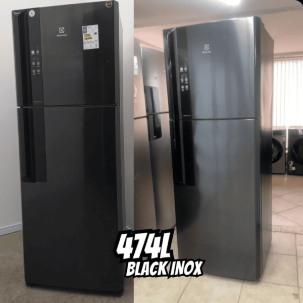 Geladeira com freezer inverter Electrolux IF56 con capacidad de 474L 127V -black inox
