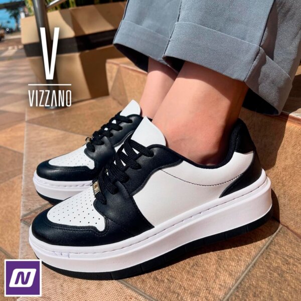 Tênis VIZZANO Casual Feminino ( branco/preto) - (34 ao 39)