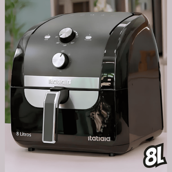 Fritadeira Elétrica Air Fryer Sem Óleo 8l Itatiaia Afita1003 Preto/prata 127v