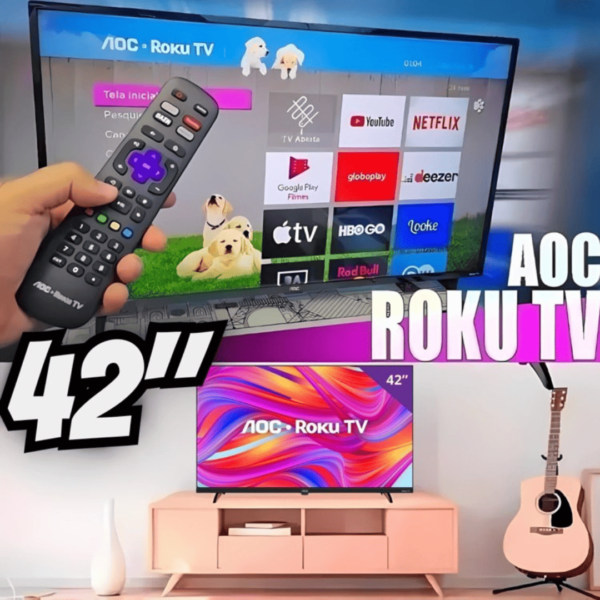 Smart TV 42" AOC Full HD DLED 42S5045/78G com Processador Quad Core