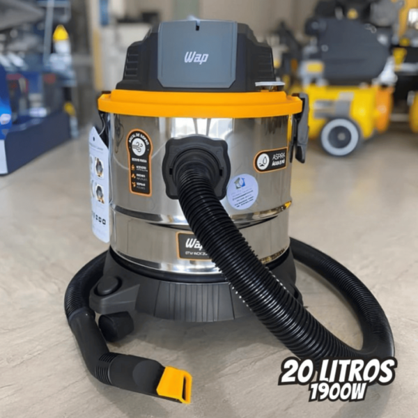 WAP Aspirador de Pó e Água GTW INOX 20i, Compacto, 20 Litros, com Soprador e Filtro Lavável, 170mbar 1900W 220v