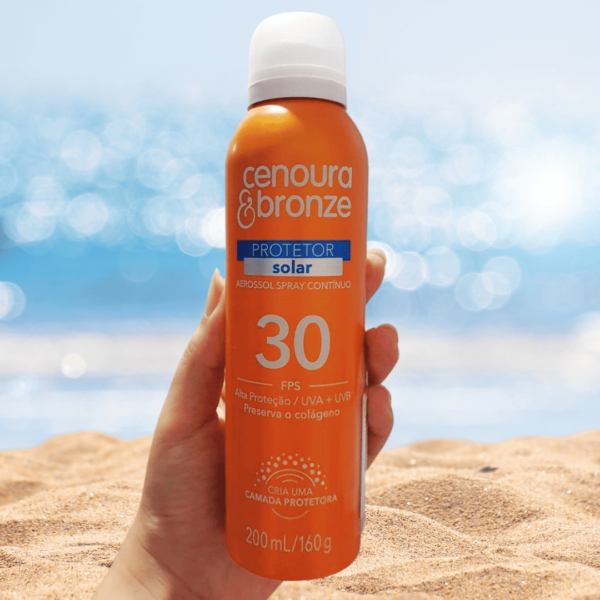 Cenoura e Bronze Protetor Solar Aerossol Cenoura E Bronze Fps30 200Ml Cenoura E Bronze