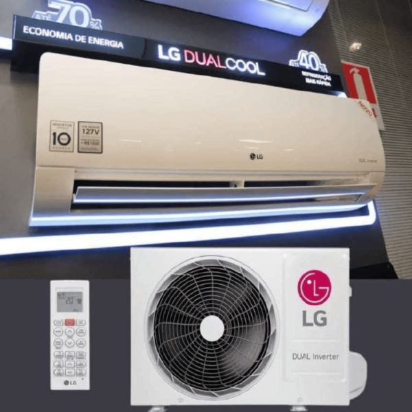 Ar Condicionado Split Hw Inverter R-32 LG Dual Inverter Compact 11000 Btus Frio 220V S3NQ12JAQAL.EB2GAM1