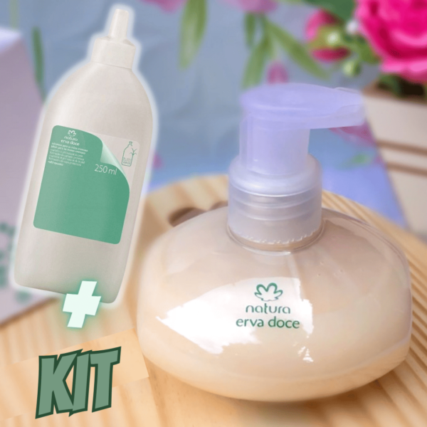 Kit Sabonete Cremoso para as Mãos Erva Doce com Refil (2 produtos)