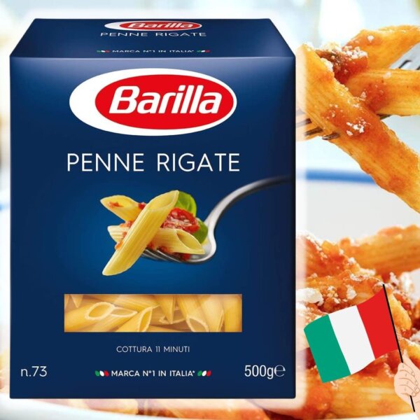 Barilla Macarrão Grano Duro Penne Rigate 500G