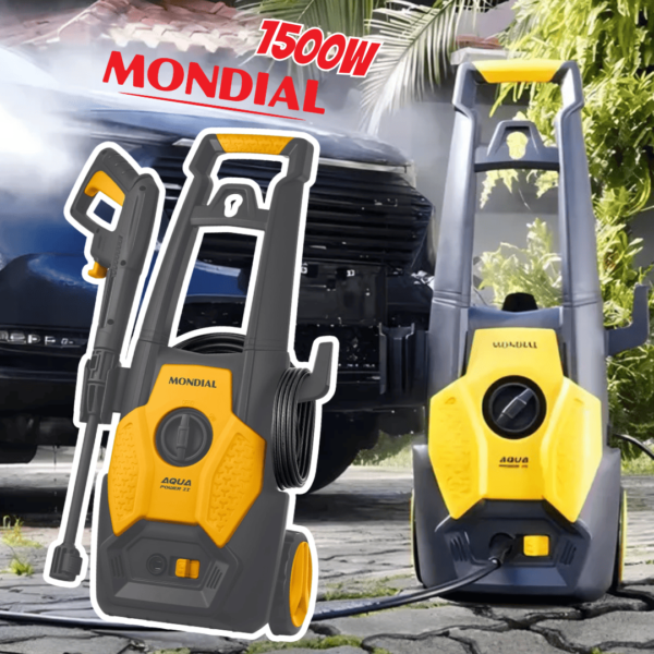 Lavadora de Alta Pressão Aqua Power II, Mondial, Cinza/Amarelo, 1500W - LAP-02-GY