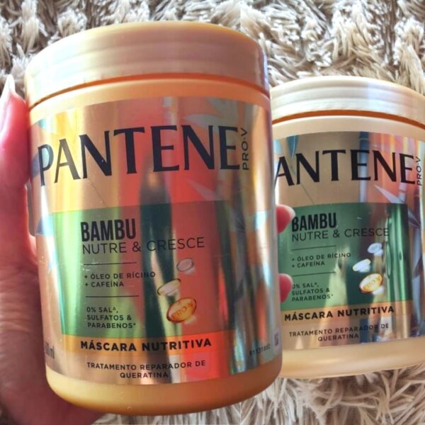 Pantene - Máscara Nutritiva Bambu Nutre e Cresce, Tratamento Capilar Reparador, 600 ml