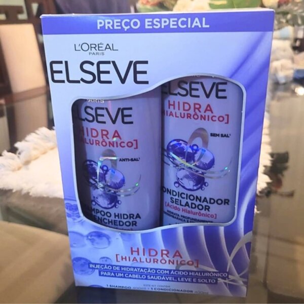 Kit L'Oréal Paris Elseve Shampoo 400ml + Condicionador 400ml Elseve Hidra Hialurônico