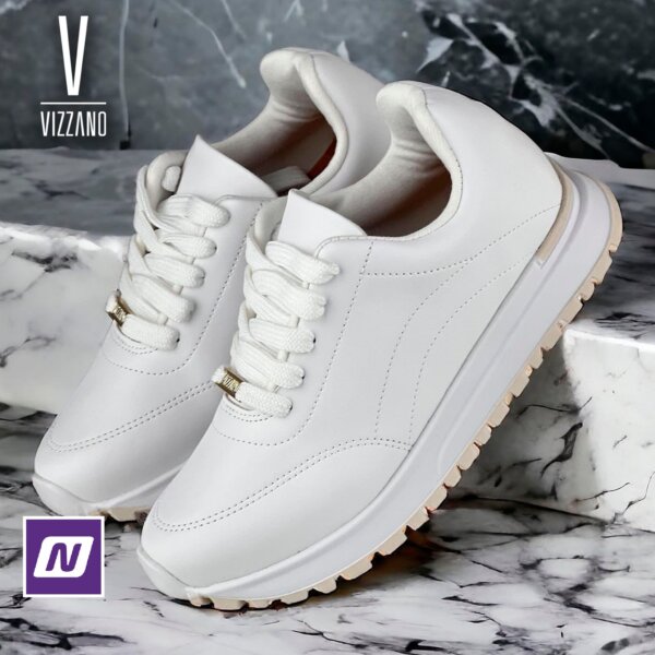 Tênis VIZZANO Casual Tratorado Feminino (branco)