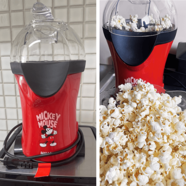 Pipoqueira Elétrica Mallory Disney Mickey -Pipocas sequinhas, livres de Óleo