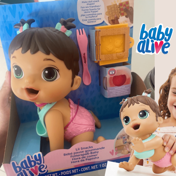 Baby Alive Hora da papinha - Boneca que come e faz caquinha. Boneca de 20 cm, cabelos castanhos ou Loira