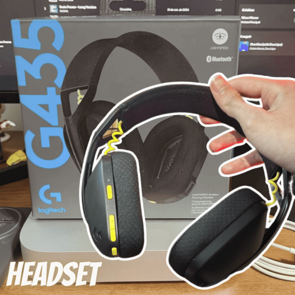 Headset Gamer Sem Fio Logitech G435 LIGHTSPEED, Conexão USB e Bluetooth