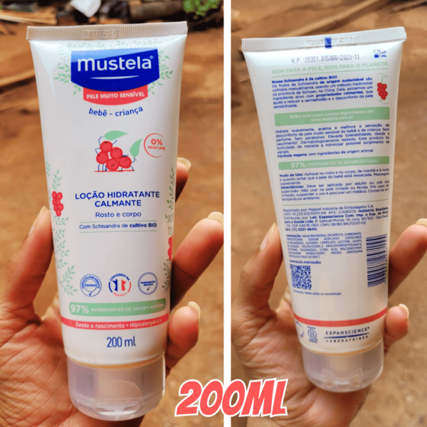 Mustela Hidratante Calmante 200Ml - Creme Infantil Sem Fragrância