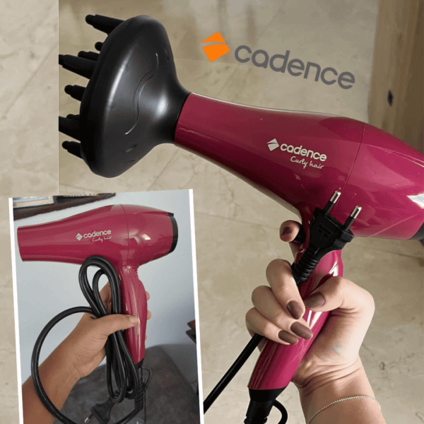 Secador de Cabelos com Difusor Curly Hair, Vermelho, Cadence, Cadence, SEC530-127, Vermelho