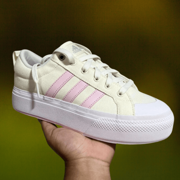 Tênis Adidas Brava Platform Feminino - Branco+Rosa
