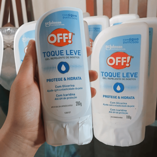 OFF! Repelente Toque Leve, Gel Hidratante, Com Icaridina, Eficaz contra Mosquitos, Proteção por até 6h, 200g
