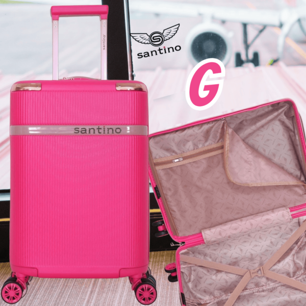 SANTINO, Mala de Viagem Versalhes Rígida 360° Santino G ASDV501G Cor: Pink