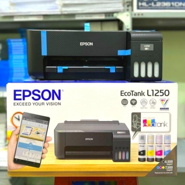 EPSON EcoTank L1250 - Impressora, tanque de Tinta Colorida, Wi-Fi Direct, Comando de voz, Bivolt, Cor: Preto