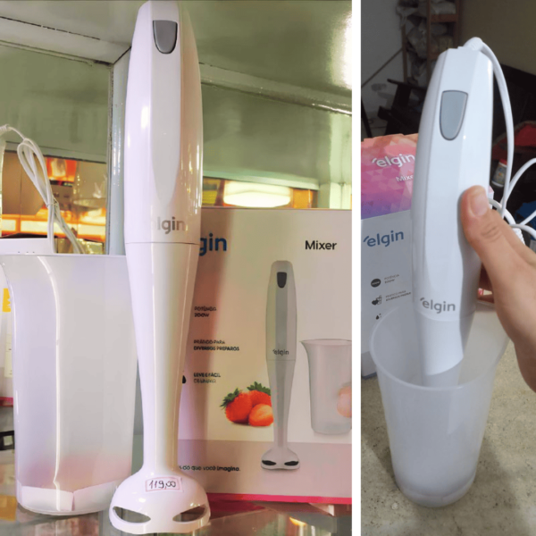 Mixer de Mão 200W Elgin Compacto e Leve, ergonômico e fácil de limpar Branco 110v