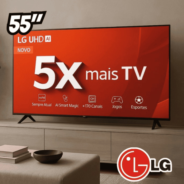 Smart TV LG 55 4K UHD Pro HDR Thinq AI Wi-Fi Bluetooth - 55UT801C0SA.BWZ