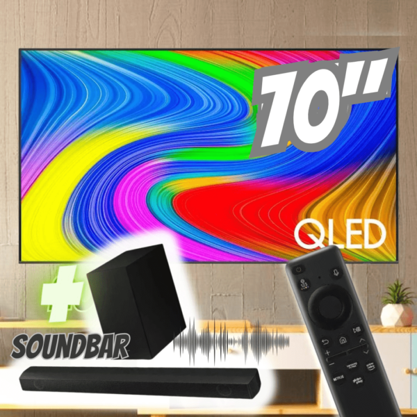 Smart TV 70" QLED 4K 70Q65D 2024 + Soundbar HW-B550/ZD - Samsung