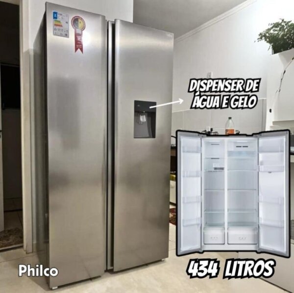 Refrigerador/Geladeira Side By Side Philco PRF535ID 434 Litros 110V