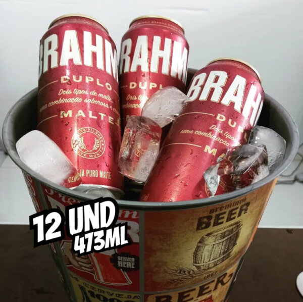 Pack de Brahma Duplo Malte 473ml , 12 Unidades