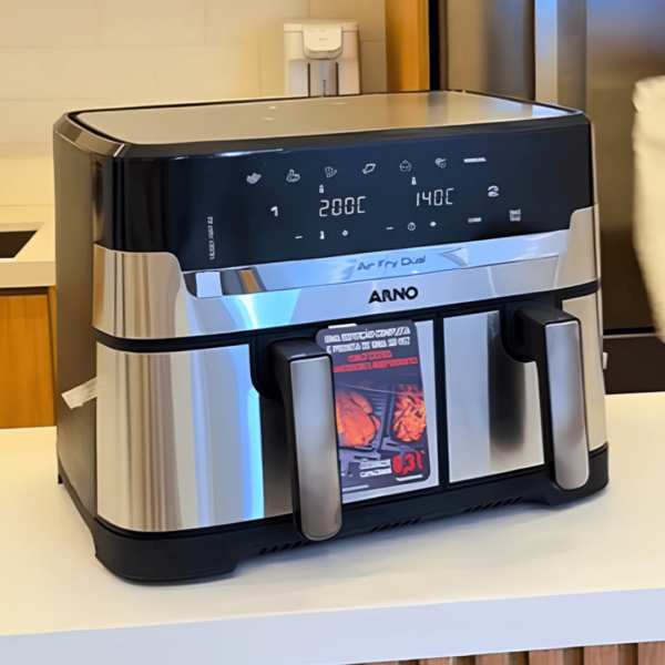Fritadeira Sem Óleo Air Fryer Arno Dual 8,3L AFD2, Cestos Duplos Independentes