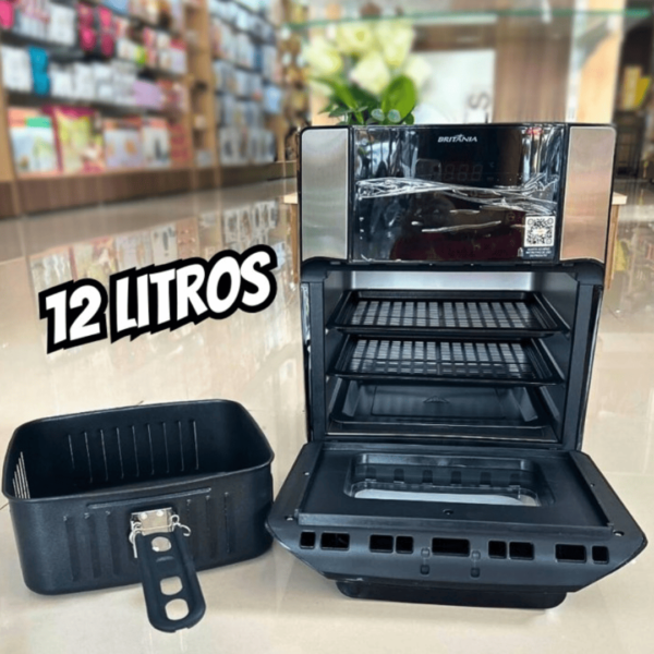 Fritadeira Air Fry Oven Britânia Bfr2100p 12 Litros Cor Preto 110V