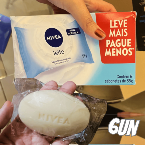 NIVEA Sabonete em Barra Hidratante Leite Promo 6 un. 85g