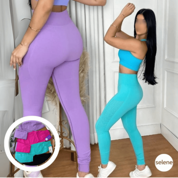Calça Legging Academia Poliamida Zero Transparência Selene (várias cores)