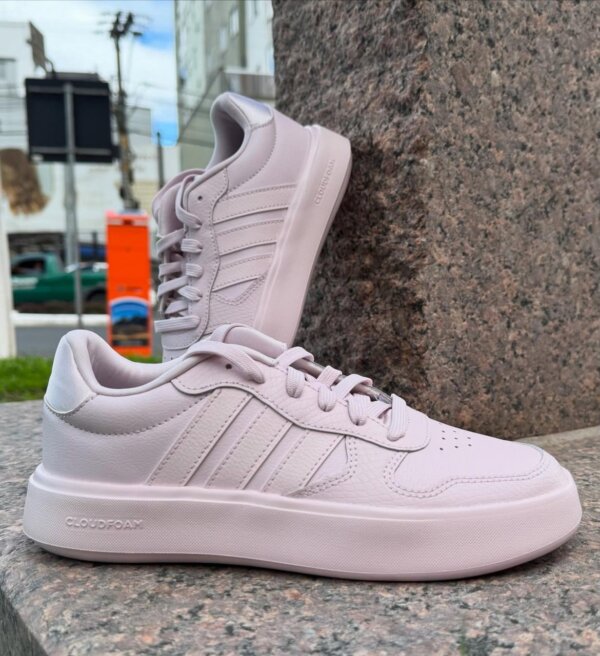 Tênis Adidas Litecourt Feminino - Rosa Claro