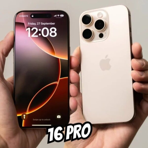 iPhone 16 Pro Apple 128GB, Câmera Tripla de 48MP, Tela 6,3", Titânio-Deserto
