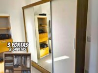 arda Roupa Casal 3 Portas 2 Gavetas Plata Demóbile Wt
