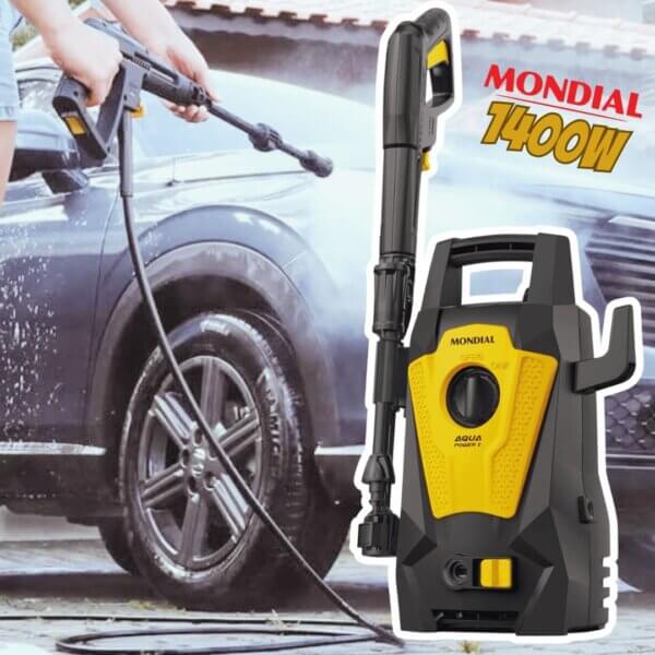 Lavadora de Alta Pressão Aqua Power I Mondial,Cinza/Amarela 1400W 127V LAP-01-GY