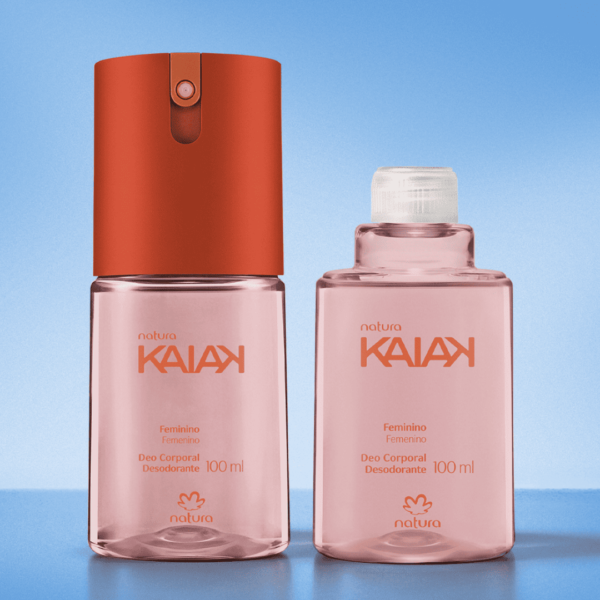 Kit Desodorante Corporal Natura Kaiak Feminino, Natura Homem Elo com Refil 2 un de 100 ml ( são 2 opções )
