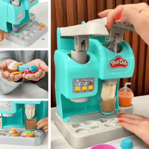 Play-Doh Cafeteria Colorida - Brincar de Cafeteria - Kit com 5 Cores de Massa de Modelar e Acessórios