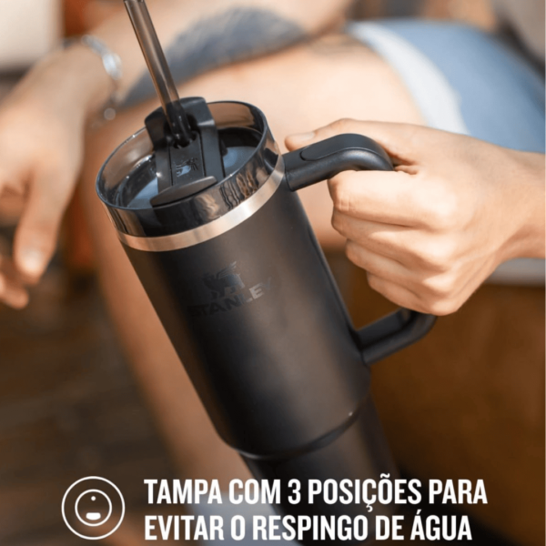 Stanley - Copo Quencher H2.0 FlowState 887ml - Copo de aço inoxidável com tampa, café