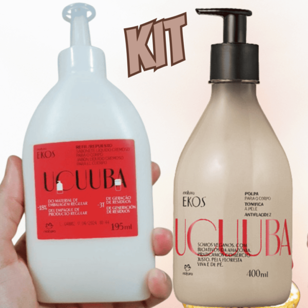Conjunto Polpa Desodorante Hidratante Para o Corpo Ucuuba Ekos com Refil 2 un de 400 ml
