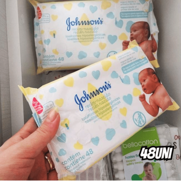 Lenços Umedecidos JOHNSON'S® Baby Recém Nascido, 48 unidades