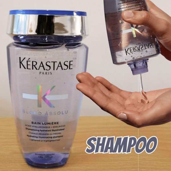 Kérastase Shampoo Blond Absolu Bain Lumière, Flor de Edelweiss, 250 ml