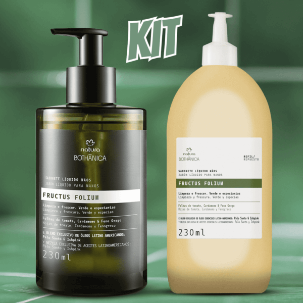 Kit Bothânica Sabonete Líquido Fructus Folium ou Ficus Herb e Refil (2 produtos)